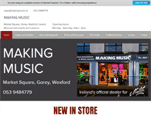 Tablet Screenshot of makingmusic.ie